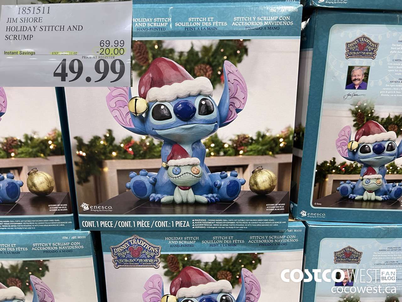 1851511 JIM SHORE HOLIDAY STITCH AND SCRUMP ($20.00 INSTANT SAVINGS EXPIRES ON 2025-11-02) $49.99