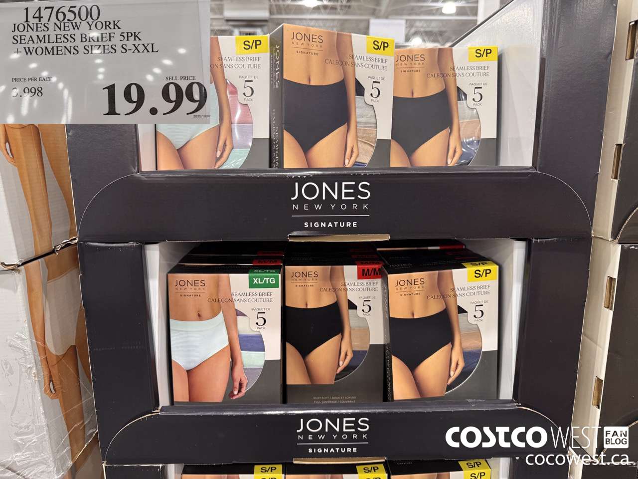 1476500 JONES NEW YORK SEAMLESS BRIEF 5PK LADIES SIZES S-XXL $19.99