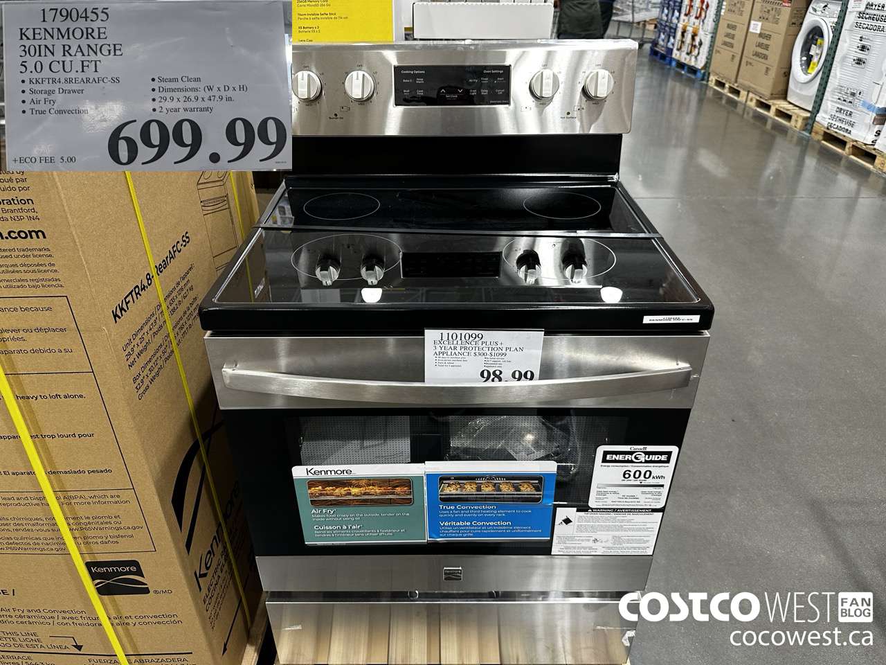 1790455 KENMORE 30IN RANGE 5.0 CUFT $699.99