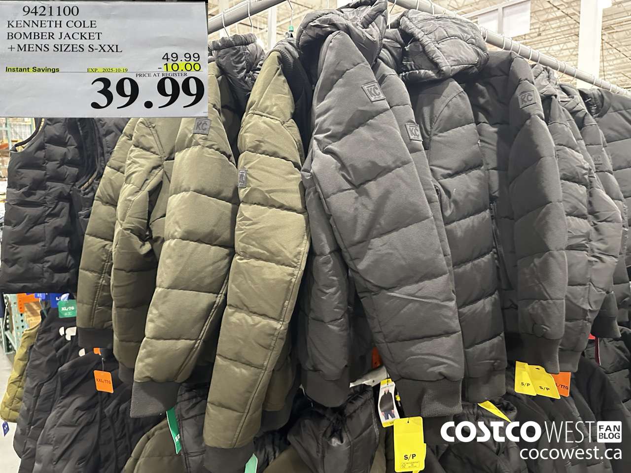 9421100 KENNETH COLE BOMBER JACKET MENS SIZES S-XXL ($10.00 INSTANT SAVINGS EXPIRES ON 2025-10-19) $39.99