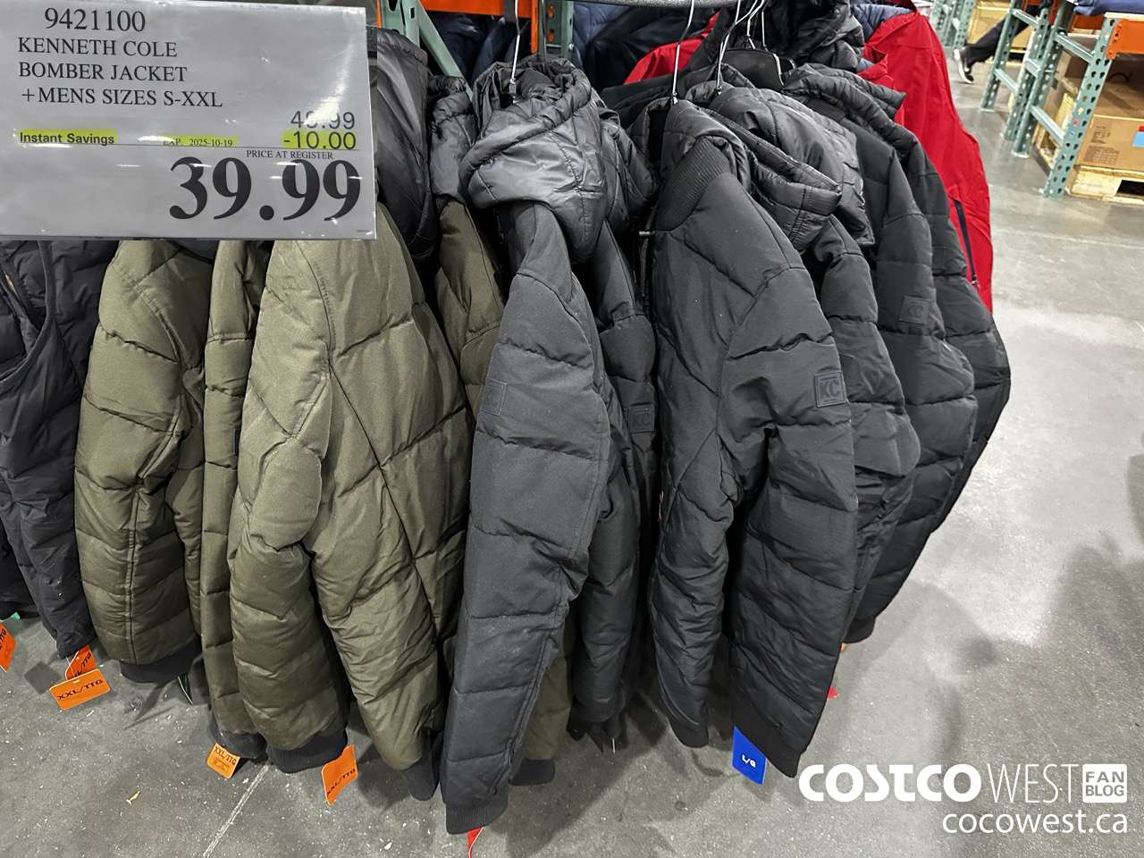 9421100 KENNETH COLE BOMBER JACKET MENS SIZES S-XXL ($10.00 INSTANT SAVINGS EXPIRES ON 2025-10-19) $39.99