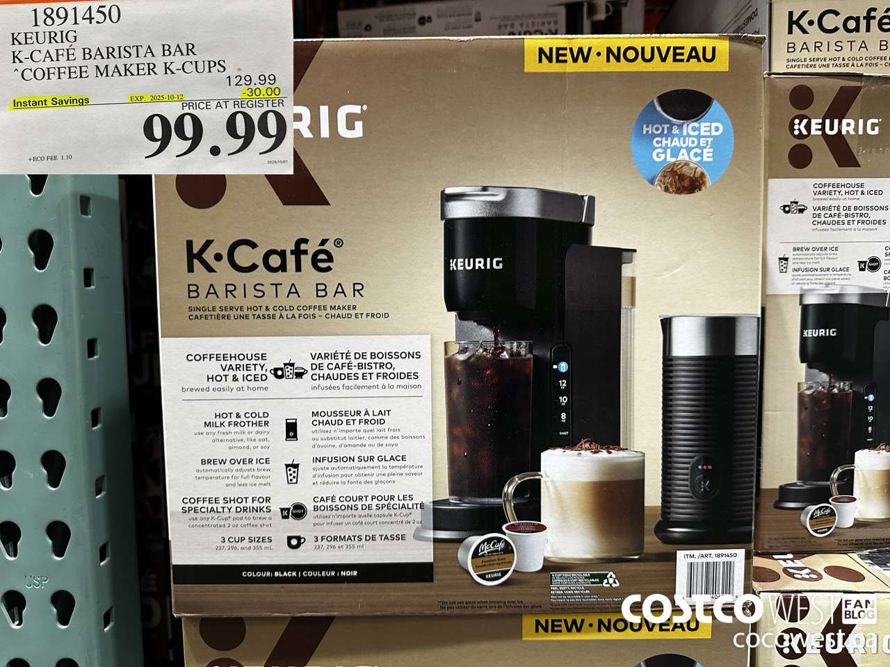 1891450 KEURIG K CAFE BARISTA BAR COFFEE BREWER ($30.00 INSTANT SAVINGS EXPIRES ON 2025-10-12) $99.99