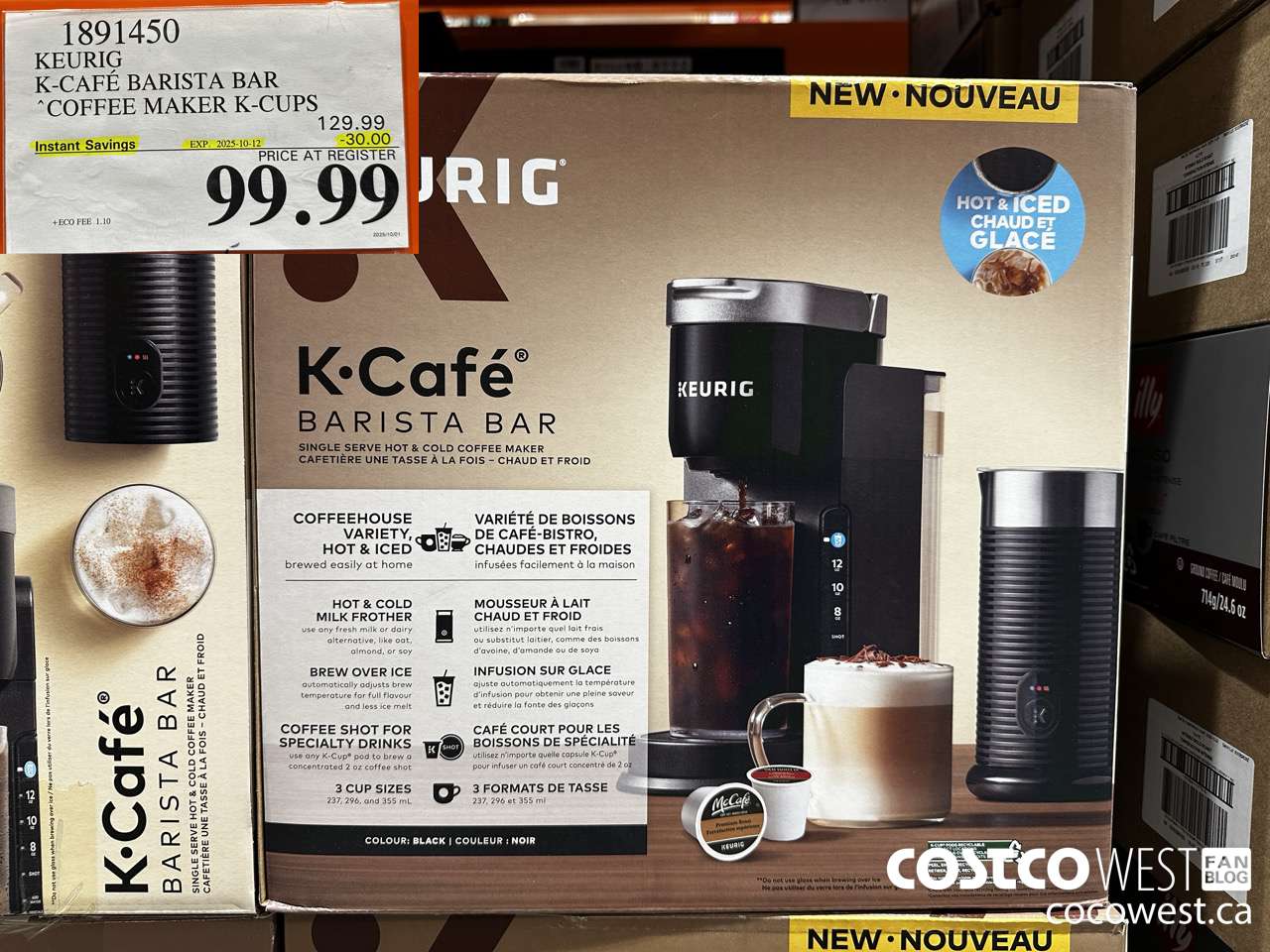 1891450 KEURIG K CAFE BARISTA BAR COFFEE BREWER ($30.00 INSTANT SAVINGS EXPIRES ON 2025-10-12) $99.99
