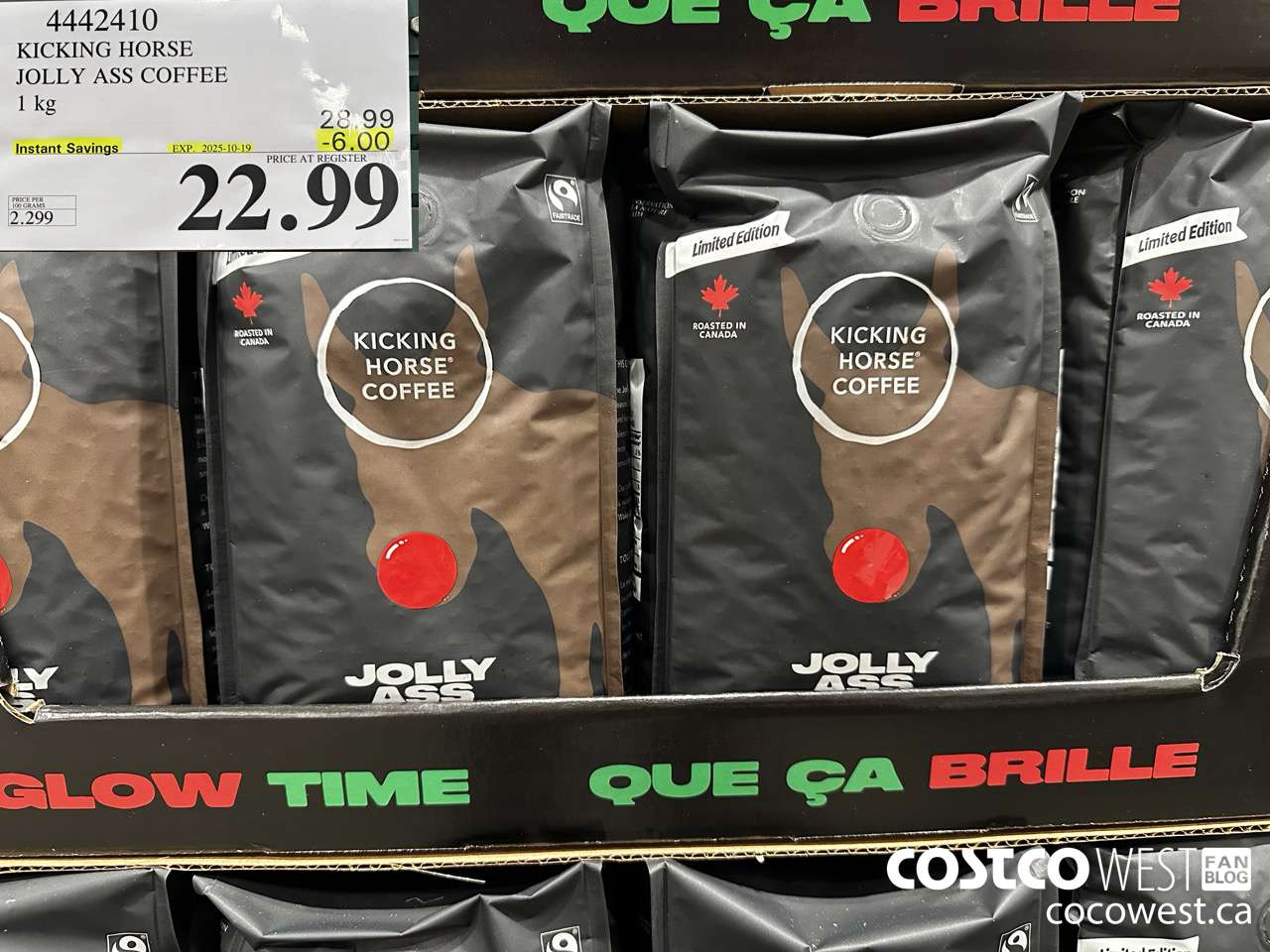 4442410 KICKING HORSE JOLLY ASS COFFEE 1KG ($6.00 INSTANT SAVINGS EXPIRES ON 2025-10-19) $22.99