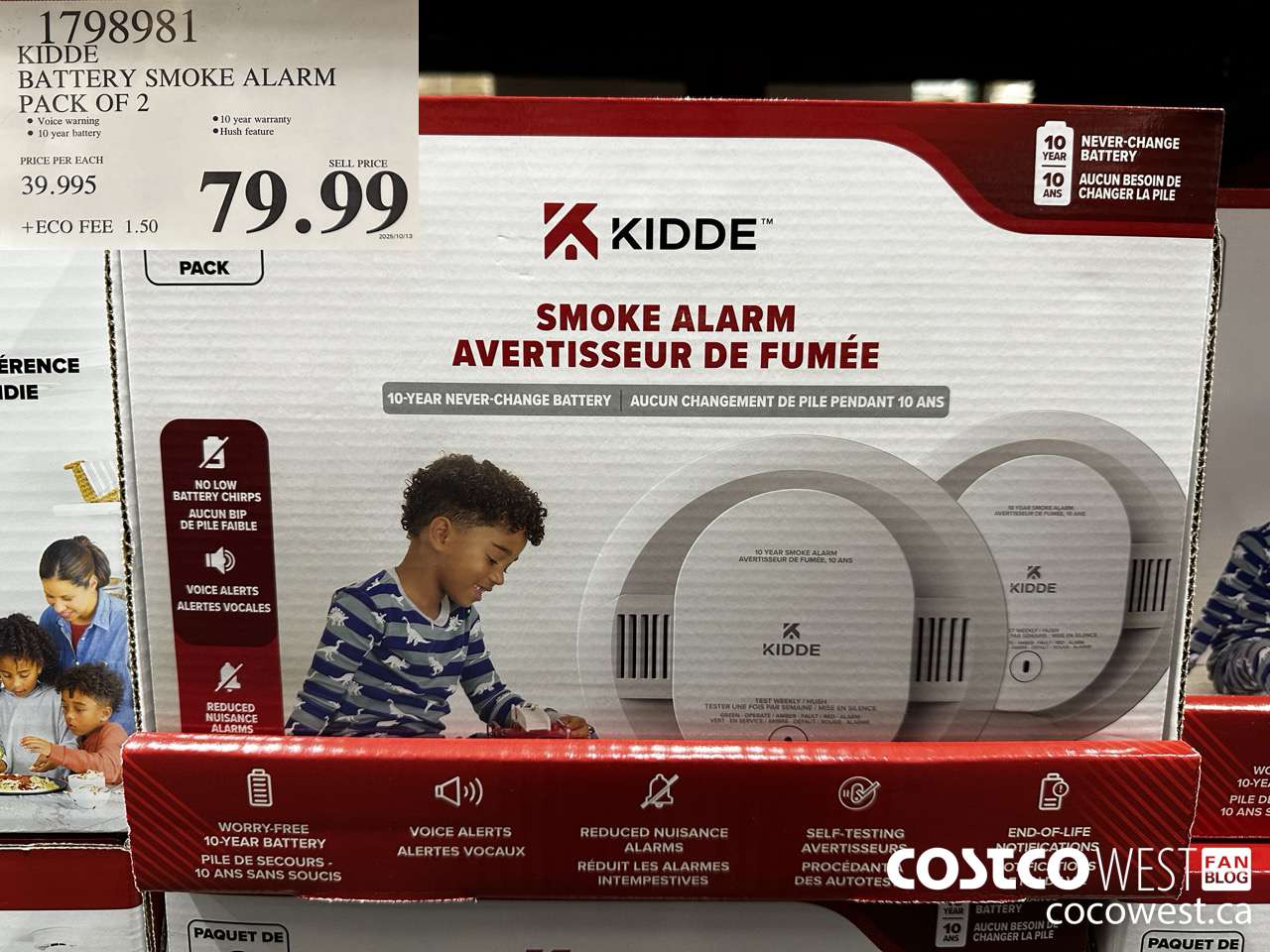 1798981 KIDDE BATTERY SMOKE ALARM PACK OF 2 $79.99