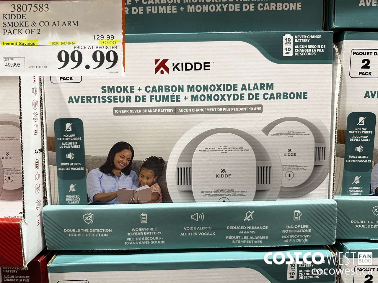3807583 KIDDE SMOKE & CO ALARM PACK OF 2 ($30.00 INSTANT SAVINGS EXPIRES ON 2025-10-26) $99.99