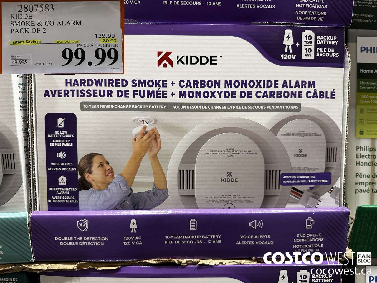 2807583 KIDDE SMOKE & CO ALARM PACK OF 2 ($30.00 INSTANT SAVINGS EXPIRES ON 2025-10-26) $99.99