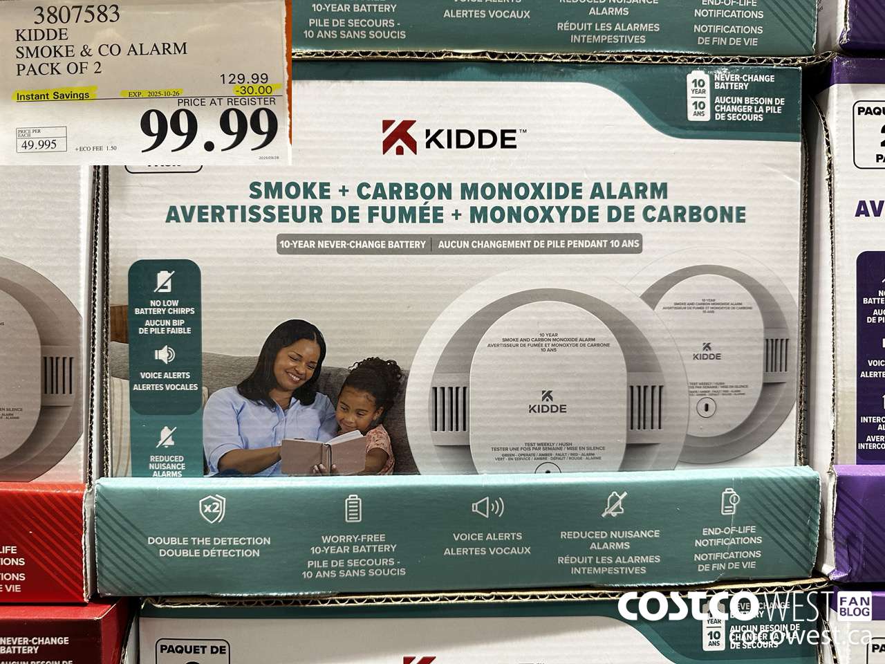3807583 KIDDE SMOKE & CO ALARM PACK OF 2 ($30.00 INSTANT SAVINGS EXPIRES ON 2025-10-26) $99.99