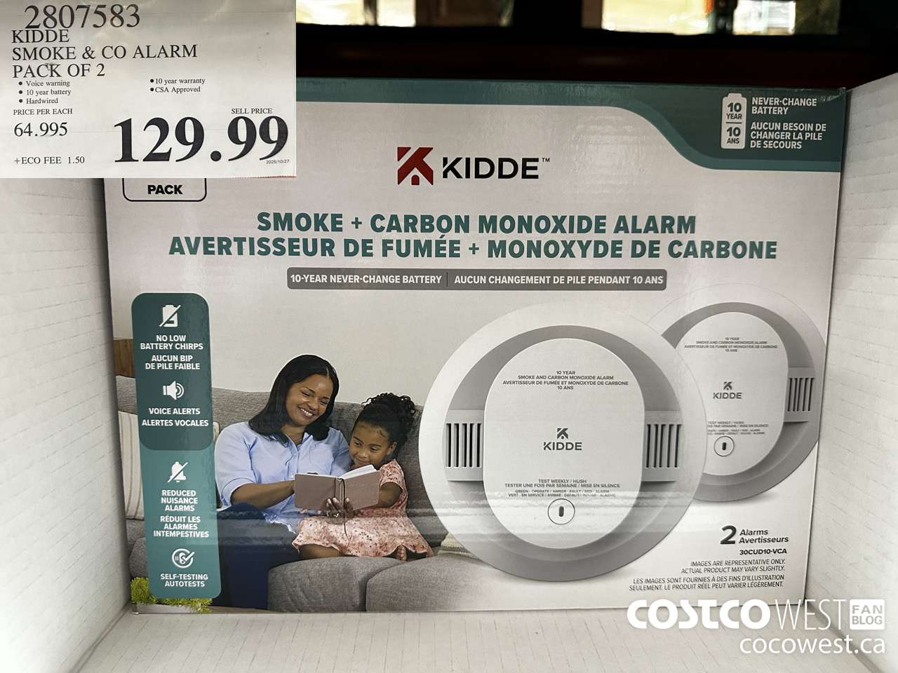 2807583 KIDDE SMOKE & CO ALARM PACK OF 2 $129.99