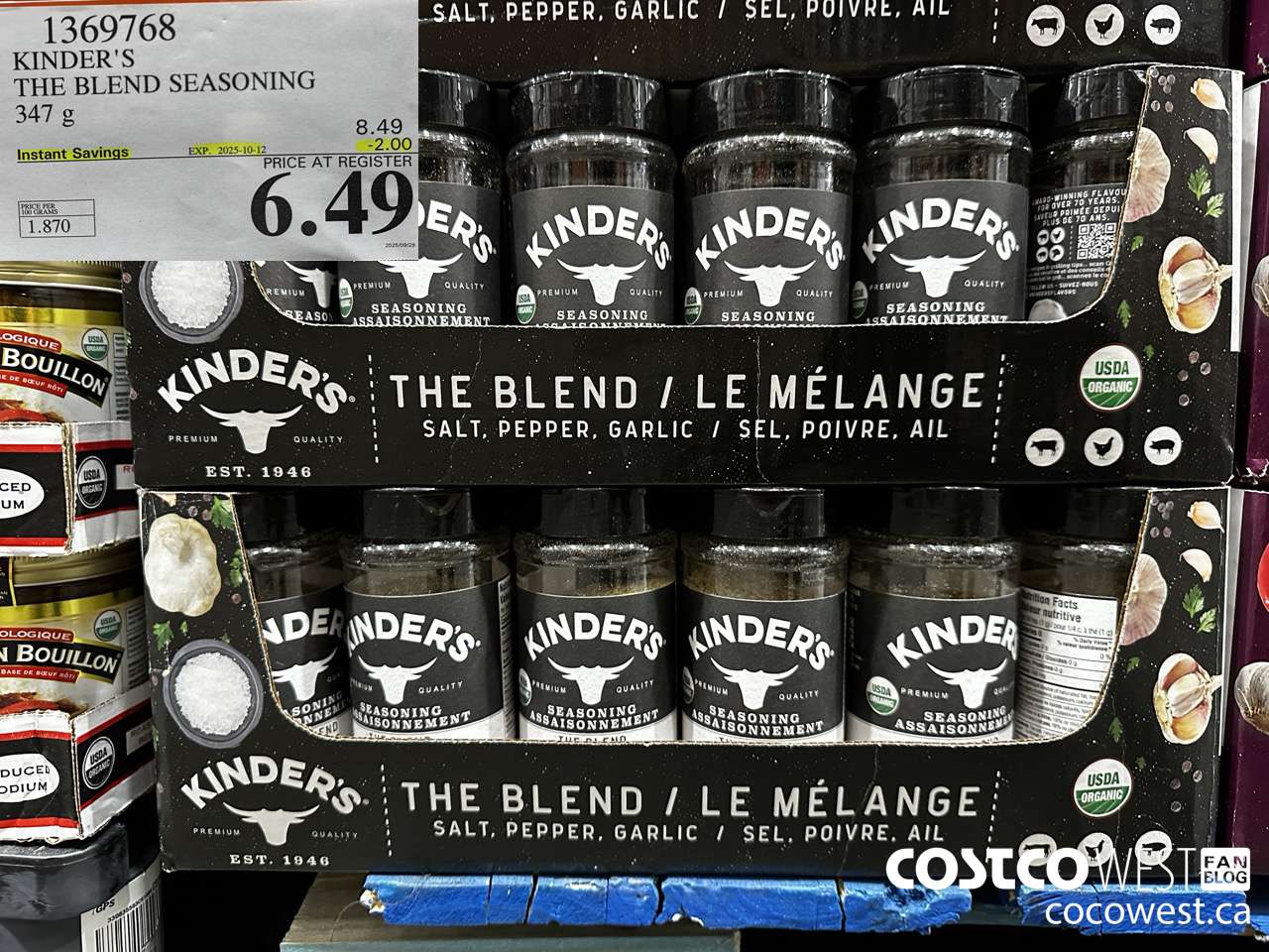 1369768 KINDER'S THE BLEND SEASONING 347G ($2.00 INSTANT SAVINGS EXPIRES ON 2025-10-12) $6.49