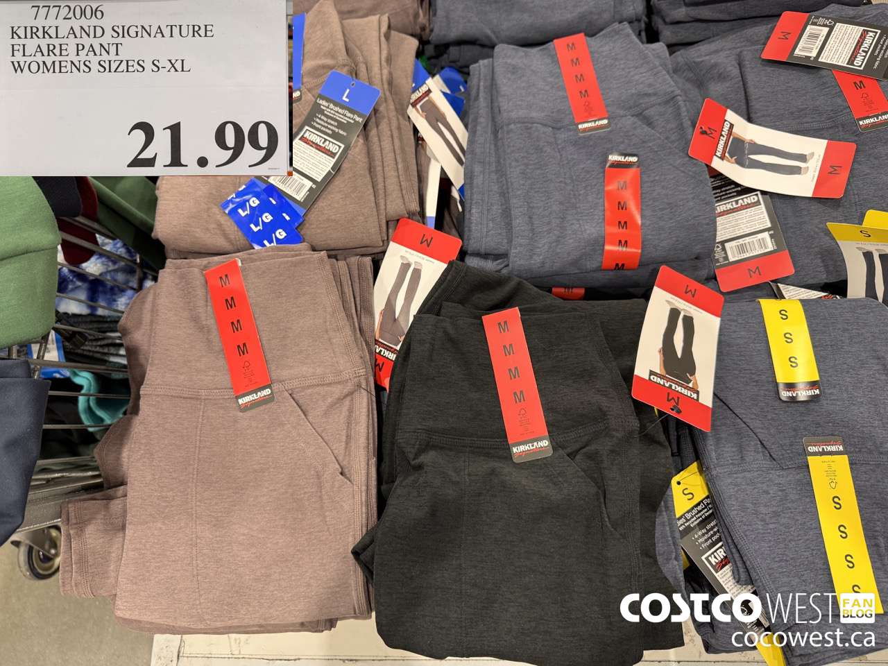 7772006 KIRKLAND SIGNATURE FLARE PANT WOMENS SIZES S-XL $21.99