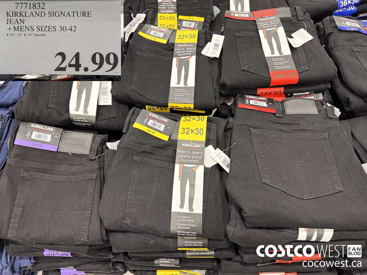 7771832 KIRKLAND SIGNATURE JEAN MENS SIZES 30-42 $24.99