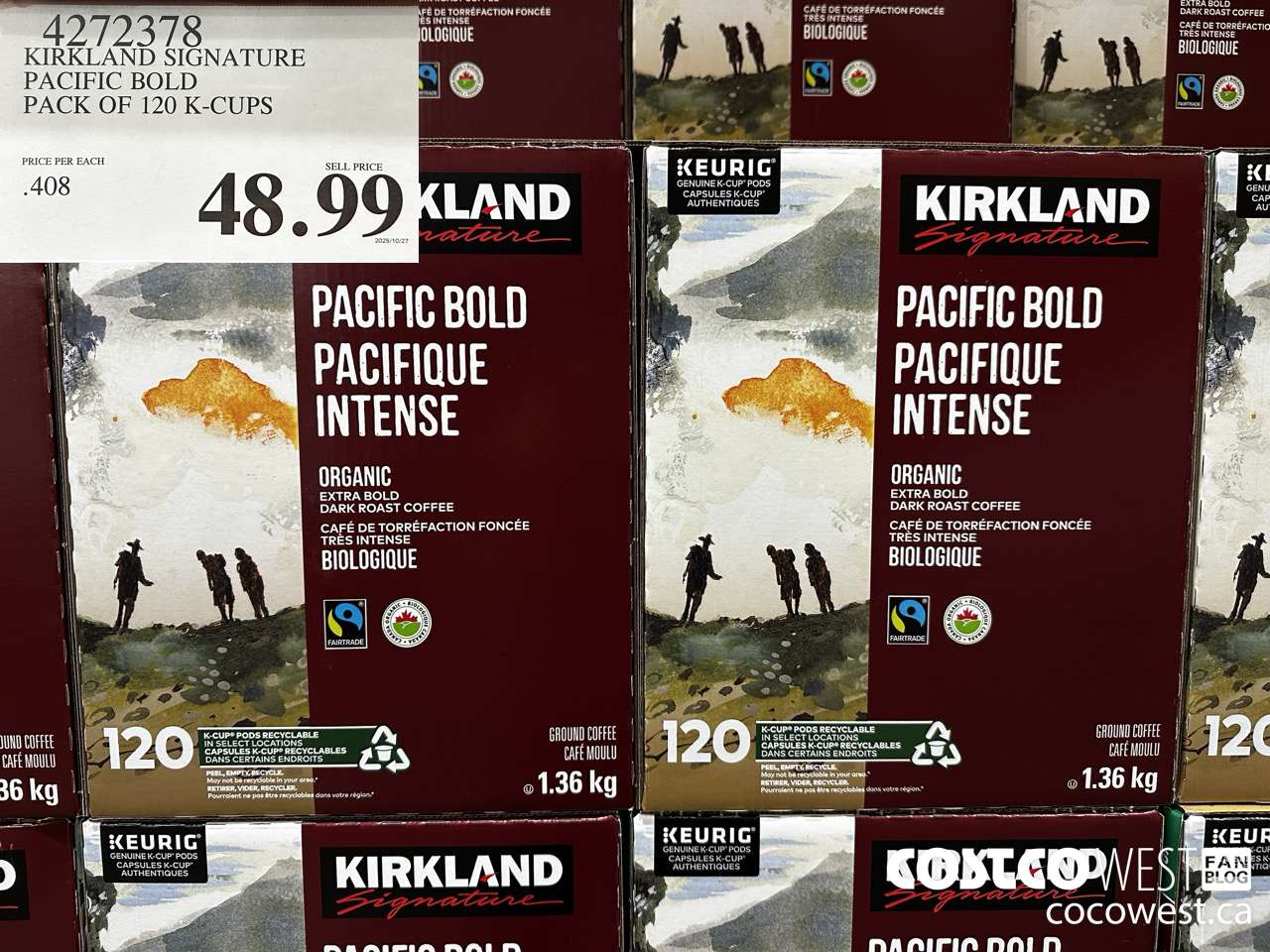 4272378 KIRKLAND SIGNATURE PACIFIC BOLD PACK OF 120 K-CUPS $48.99