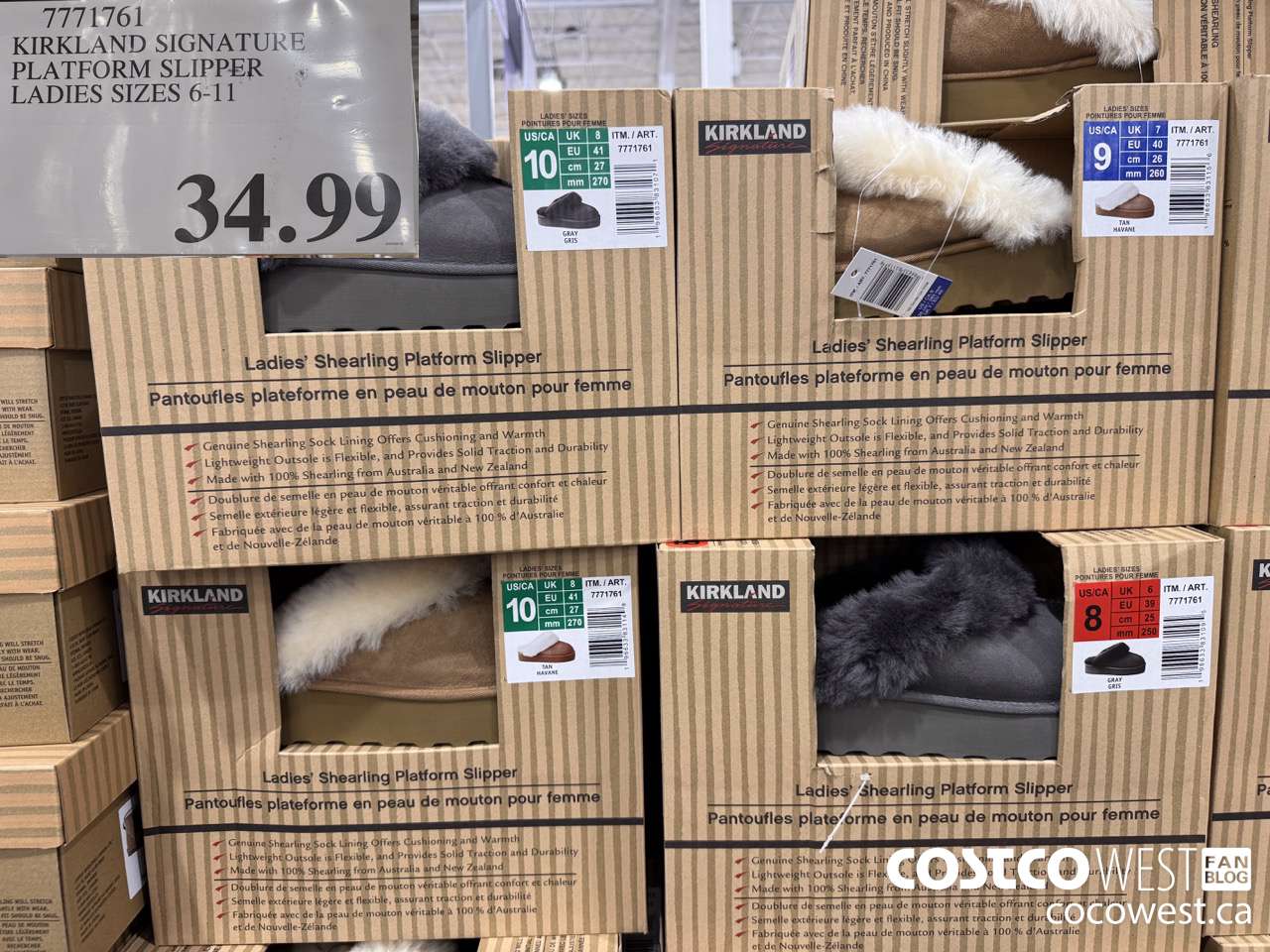 7771761 KIRKLAND SIGNATURE PLATFORM SLIPPER LADIES SIZES 6-11 $34.99