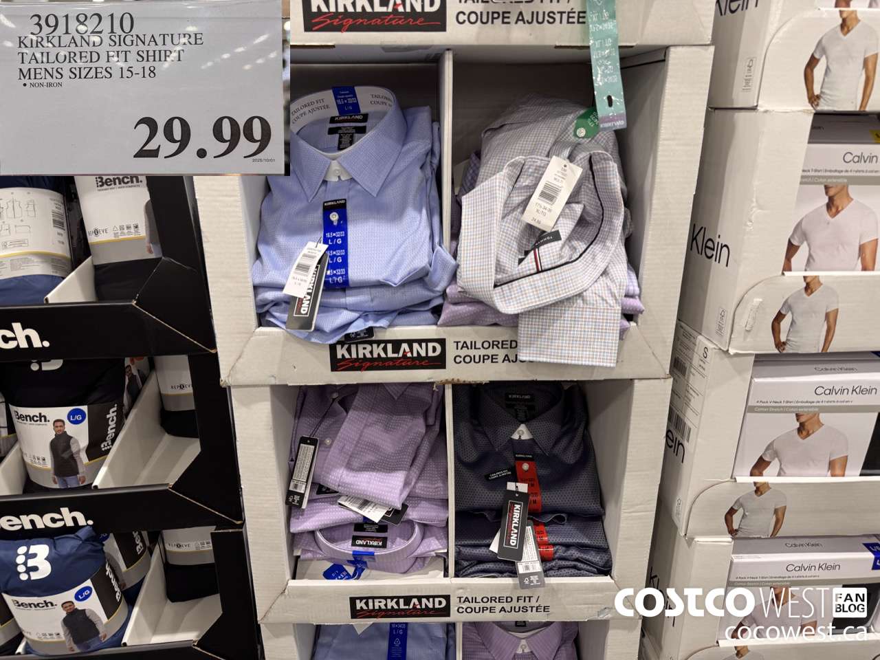 3918210 KIRKLAND SIGNATURE TAILORED FIT SHIRT MENS SIZES 15-18 $29.99