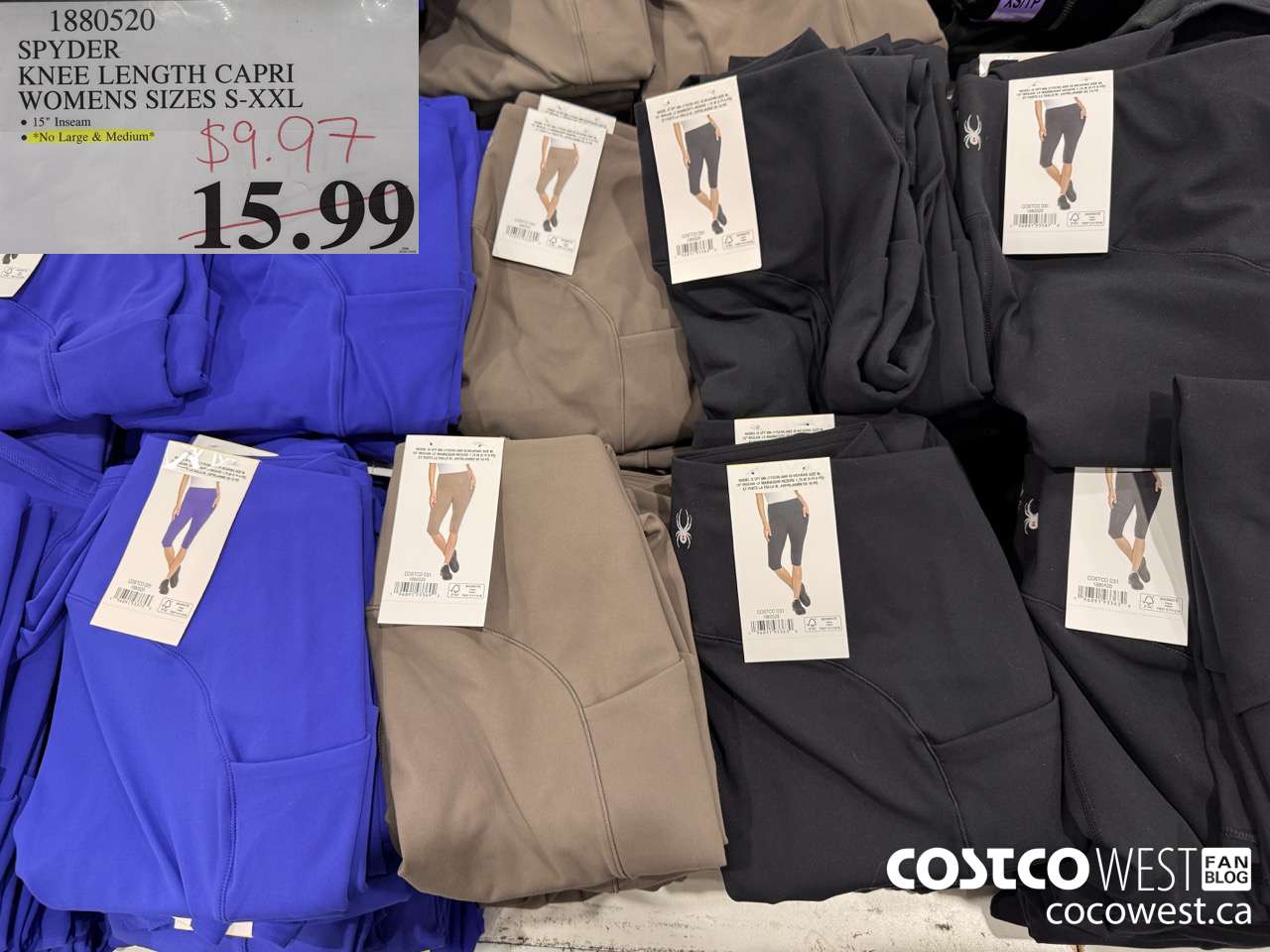 1880520 KNEE LENGTH CAPRI WOMENS SIZES S-XXL  $9.97