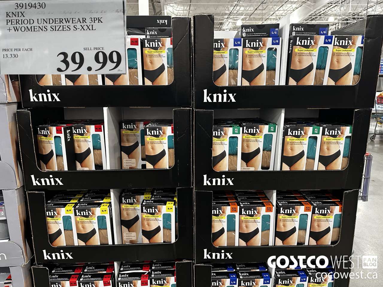 3919430 KNIX PERIOD UNDERWEAR 3PK WOMENS SIZES S-XXL $39.99