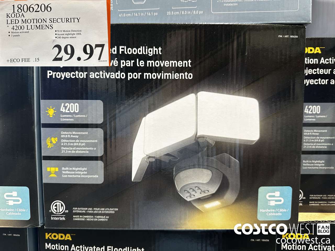 1806206 KODA FLOODLIGHT $29.97