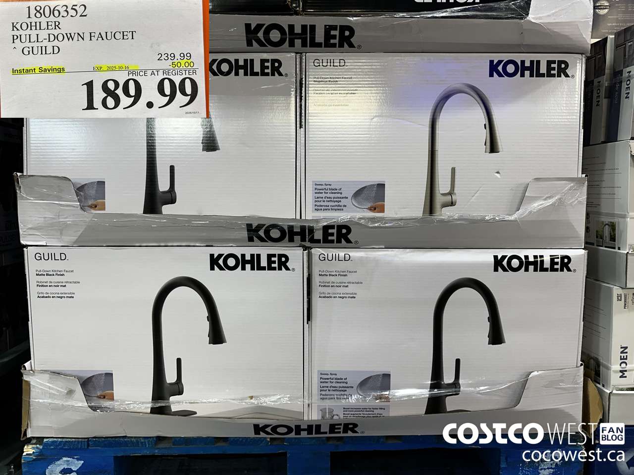 1806352 KOHLER PULL-DOWN FAUCET GUILD ($50.00 INSTANT SAVINGS EXPIRES ON 2025-10-16) $189.99