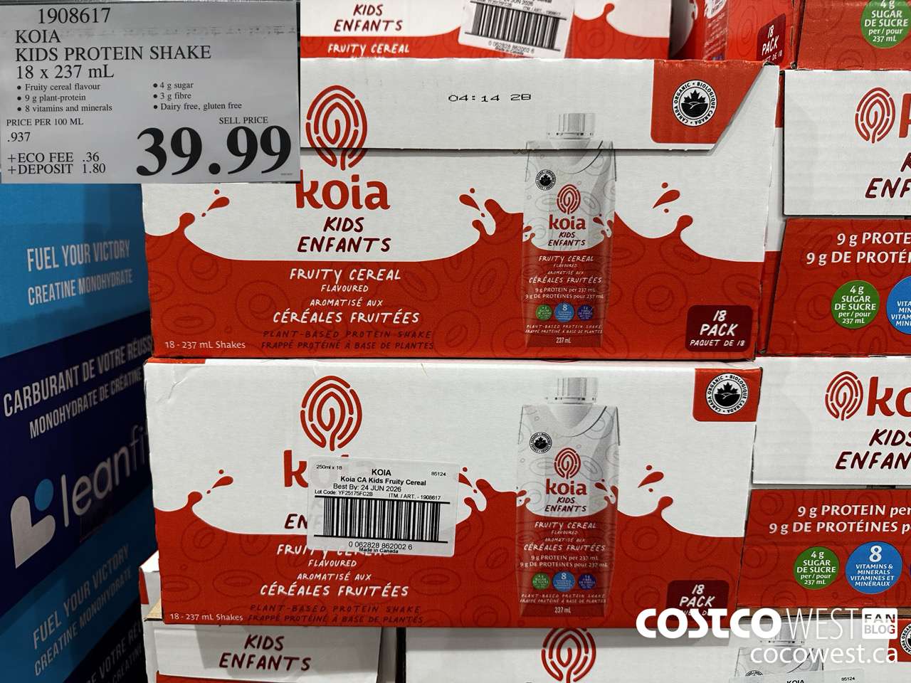 1908617 KOIA KIDS PROTEIN SHAKE 18 X 237 ML $39.99