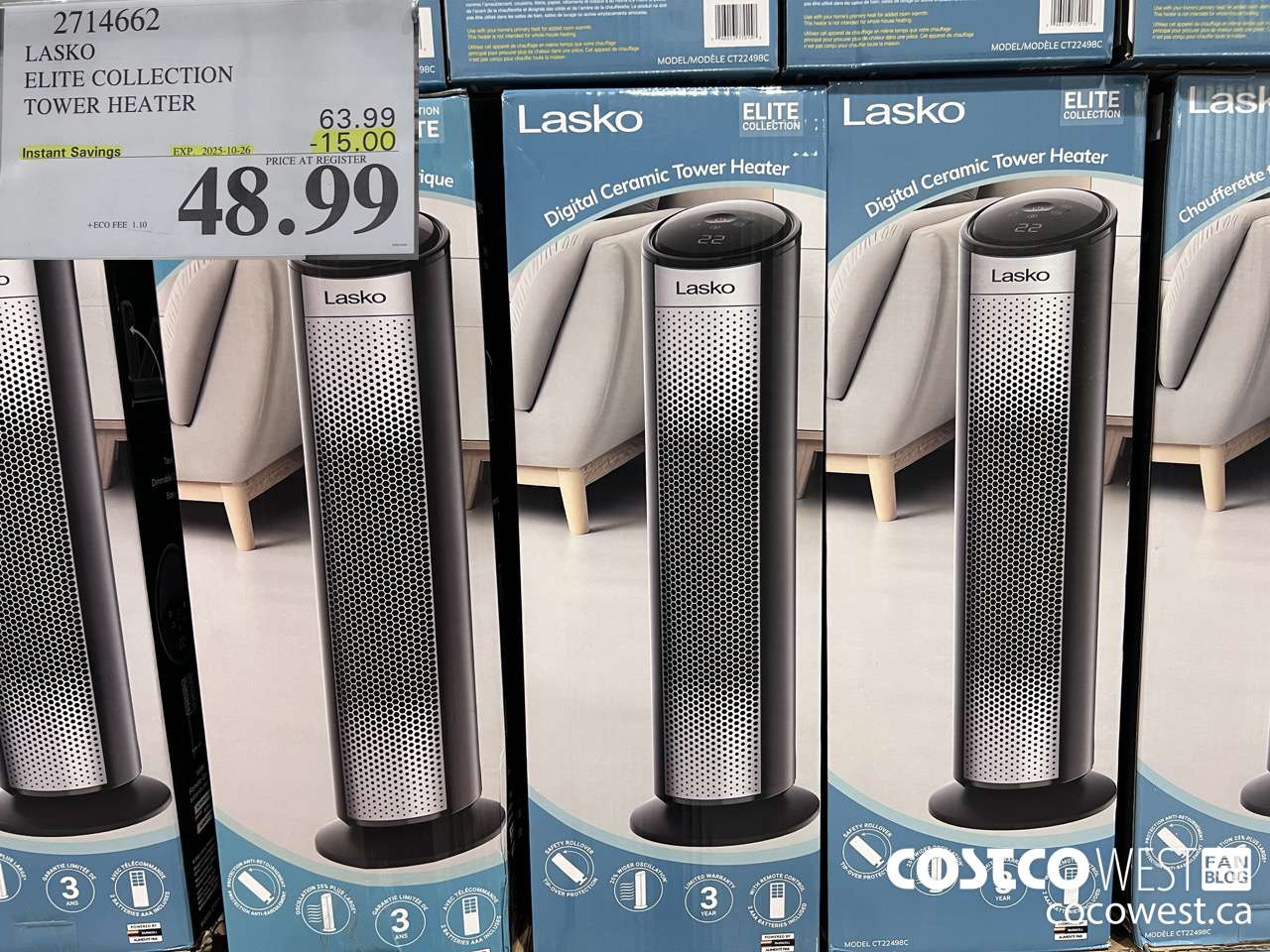 2714662 LASKO ELITE COLLECTION TOWER HEATER ($15.00 INSTANT SAVINGS EXPIRES ON 2025-10-26) $48.99