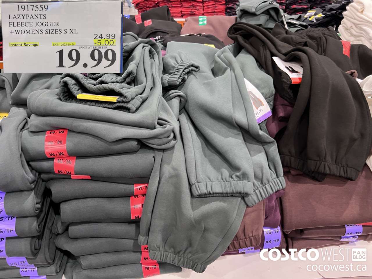 1917559 LAZYPANTS FLEECE JOGGER WOMENS SIZES S-XL ($5.00 INSTANT SAVINGS EXPIRES ON 2025-10-26) $19.99