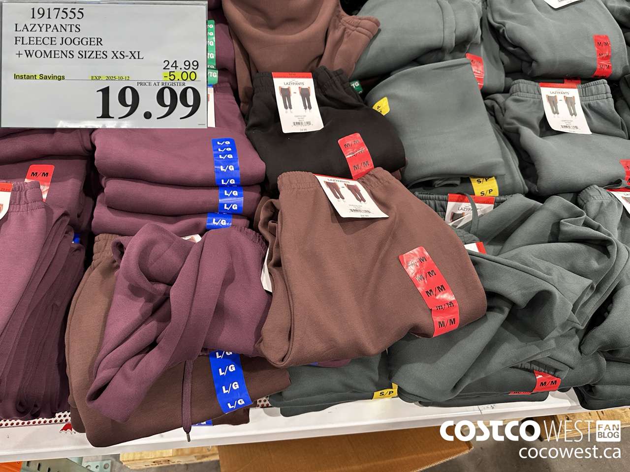 1971555 LAZYPANTS FLEECE JOGGER WOMENS SIZES XS-XL ($5.00 INSTANT SAVINGS EXPIRES ON 2025-10-12) $19.99