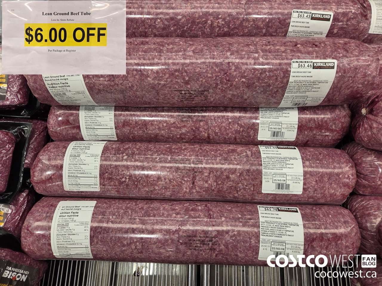26306 LEAN GROUND BEEF TUBE ($6.00 INSTANT SAVINGS)