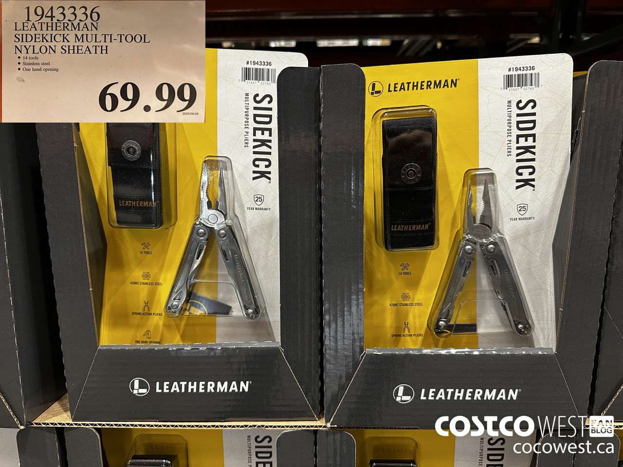 1943336 LEATHERMAN SIDEKICK MULTI-TOOL NYLON SHEATH $69.99