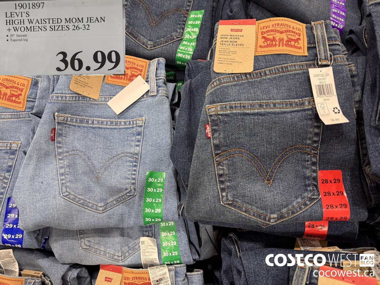 1901897 LEVI'S HIGH WAISTED MOM JEAN WOMENS SIZES 26-32 $36.99