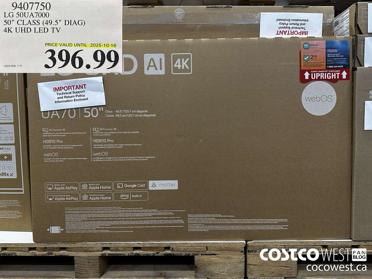 9407750 LG 50UA7000 50
