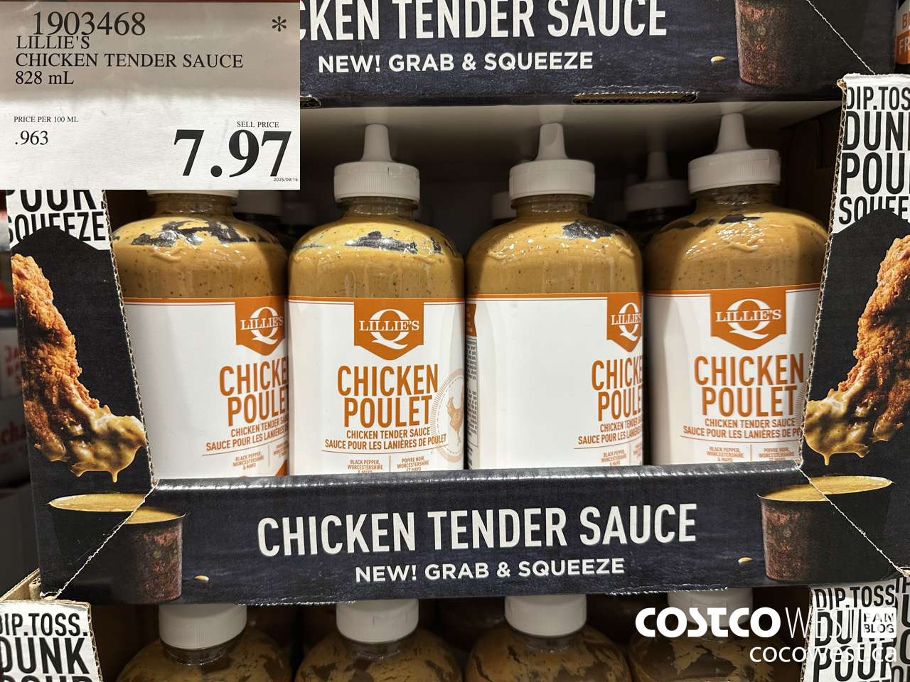 1903468 LILLIE'S CHICKEN TENDER SAUCE 828ML $7.97