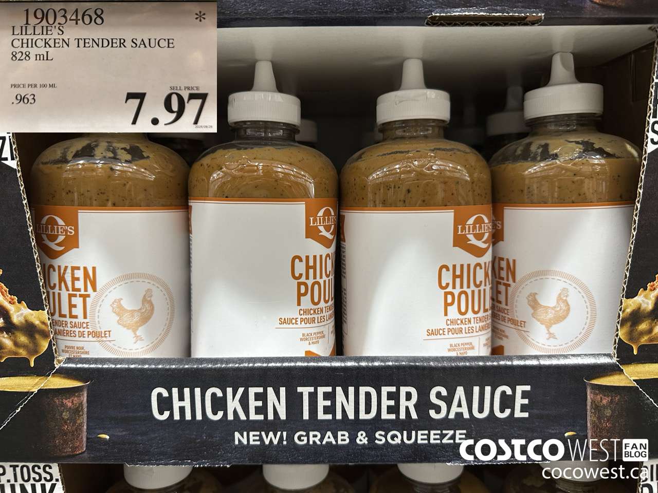 1903468 LILLIE'S CHICKEN TENDER SAUCE 828ML $7.97