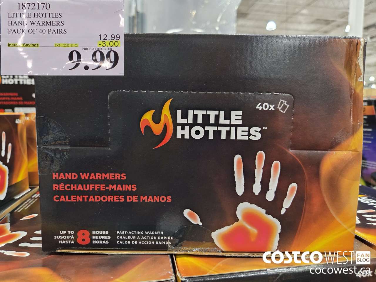 1872170 LITTLE HOTTIES HAND WARMERS PACK OF 40 PAIRS ($3.00 INSTANT SAVINGS EXPIRES ON 2025-11-02) $9.99