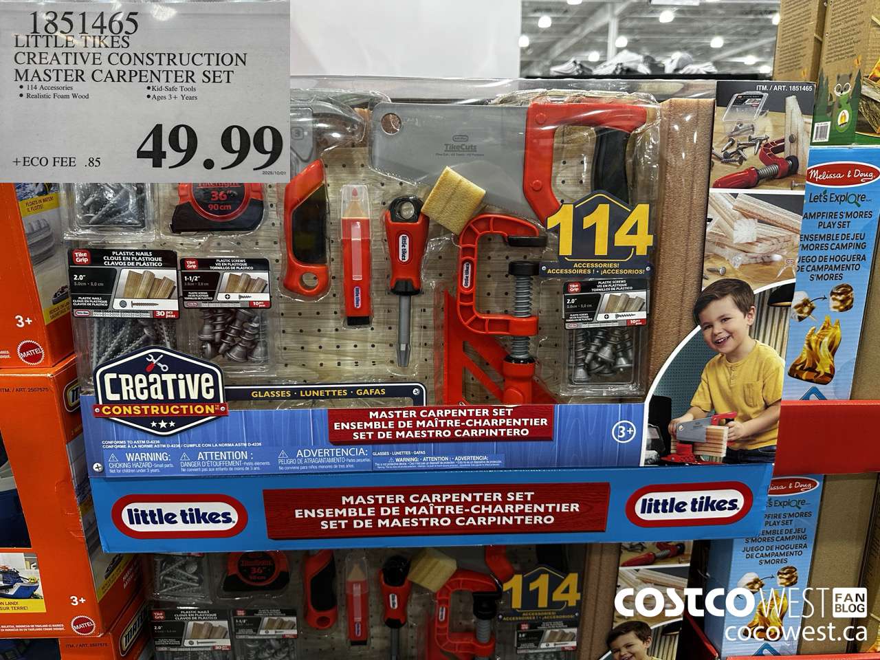 1851465 LITTLE TIKES CREATIVE CONSTRUCTION MASTER CARPENTER SET $49.99