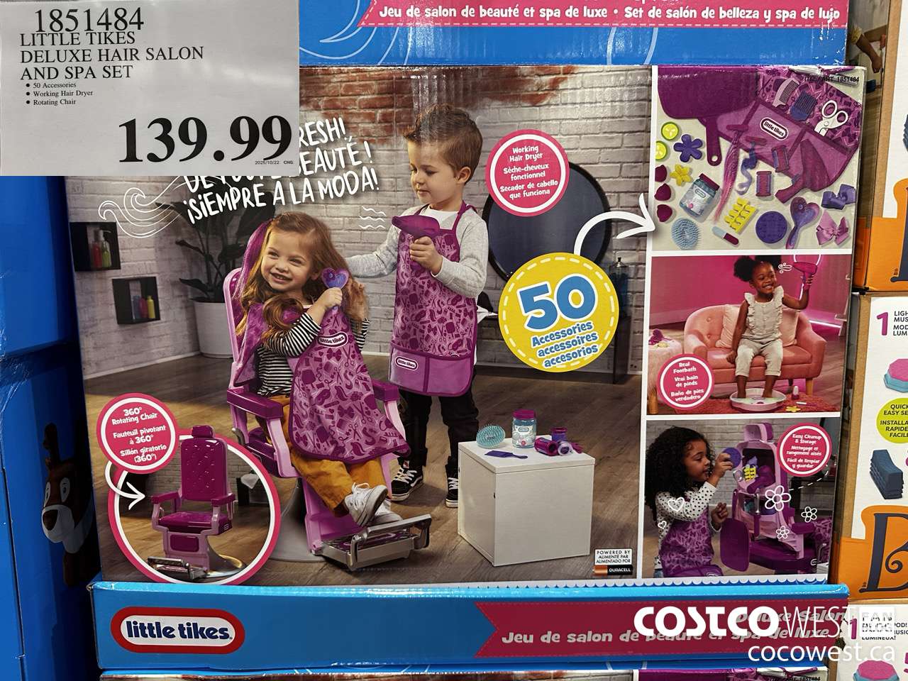 1851484 LITTLE TIKES DELUXE HAIR SALON AND SPA SET $139.99