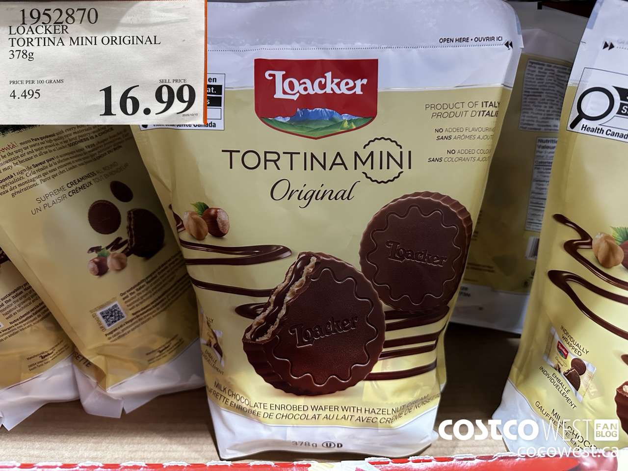 1952870 LOACKER TORTINA MINI ORIGINAL 378G $16.99