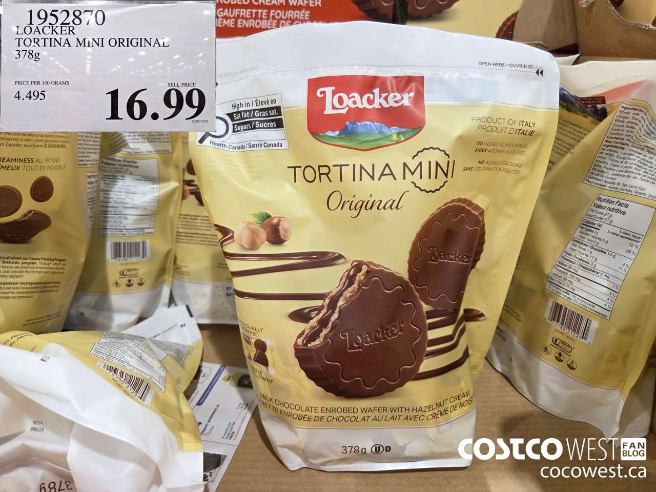 1952870 LOACKER TORTINA MINI ORIGINAL 378G $16.99