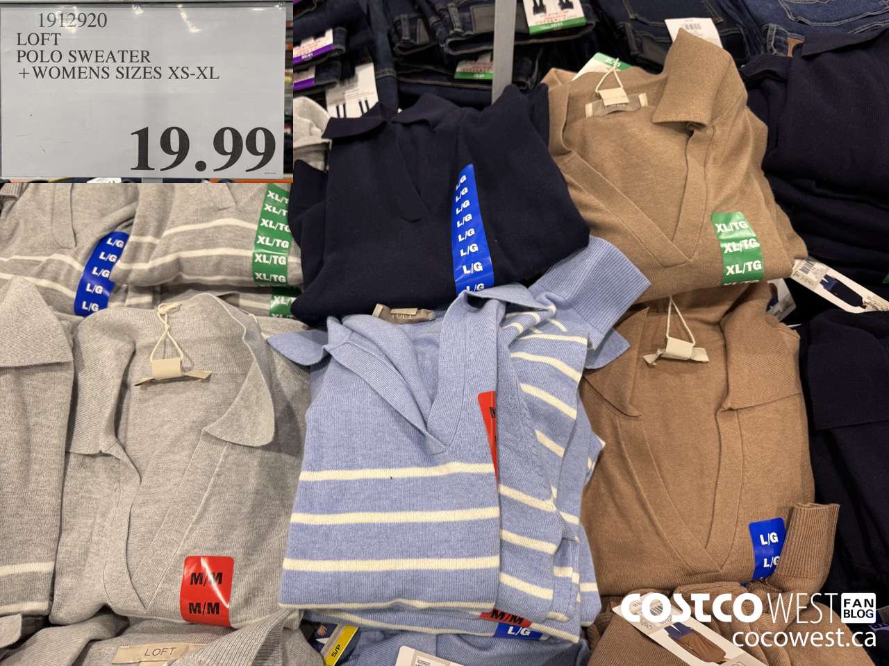 1912920 LOFT POLO SWEATER WOMENS SIZES XS-XL $19.99