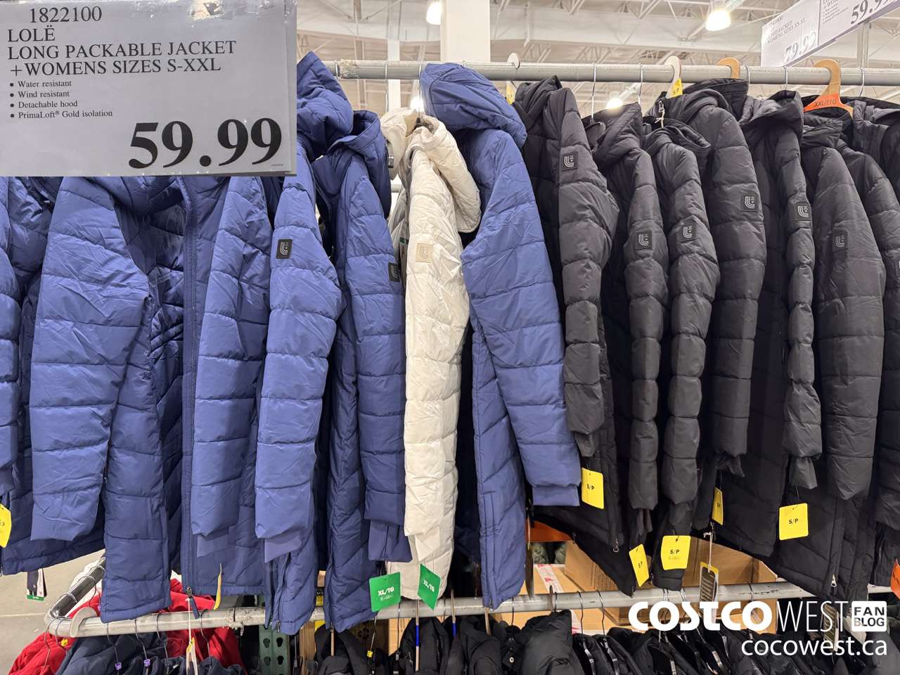 1822100 LOLE LONG PACKABLE JACKET WOMENS SIZES S-XXL $59.99