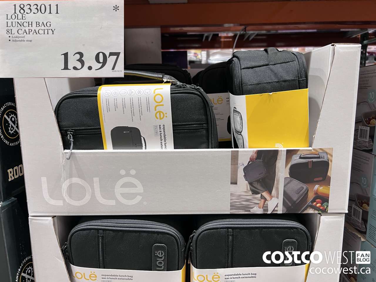 1833011 LOLE LUNCH BAG 8L CAPACITY $13.97