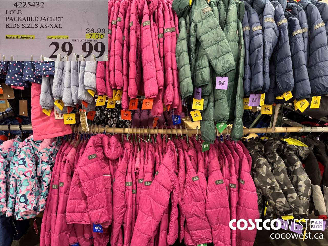 4225432 LOLE PACKABLE JACKET KIDS SIZES XS-XXL ($7.00 INSTANT SAVINGS EXPIRES ON 2025-10-12) $29.99