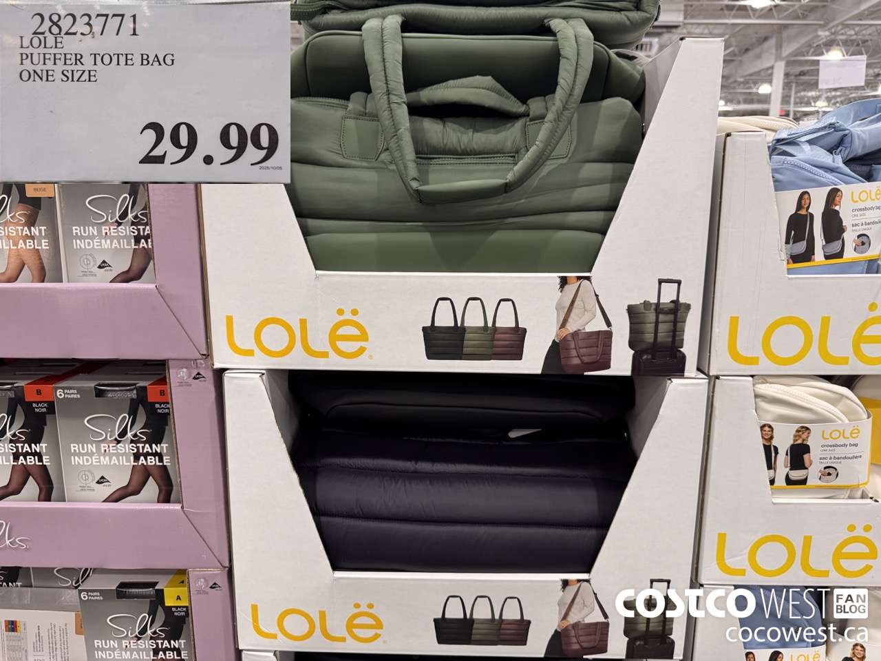 2823771 LOLE PUFFER TOTE BAG ONE SIZE $29.99