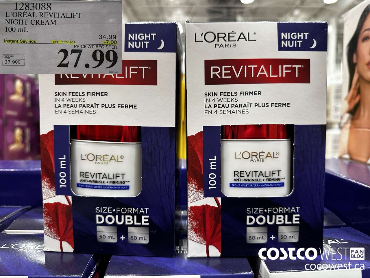1283088 L'OREAL REVITALIFT NIGHT CREAM 100 mL ($7.00 INSTANT SAVINGS EXPIRES ON 2025-11-23) $27.99