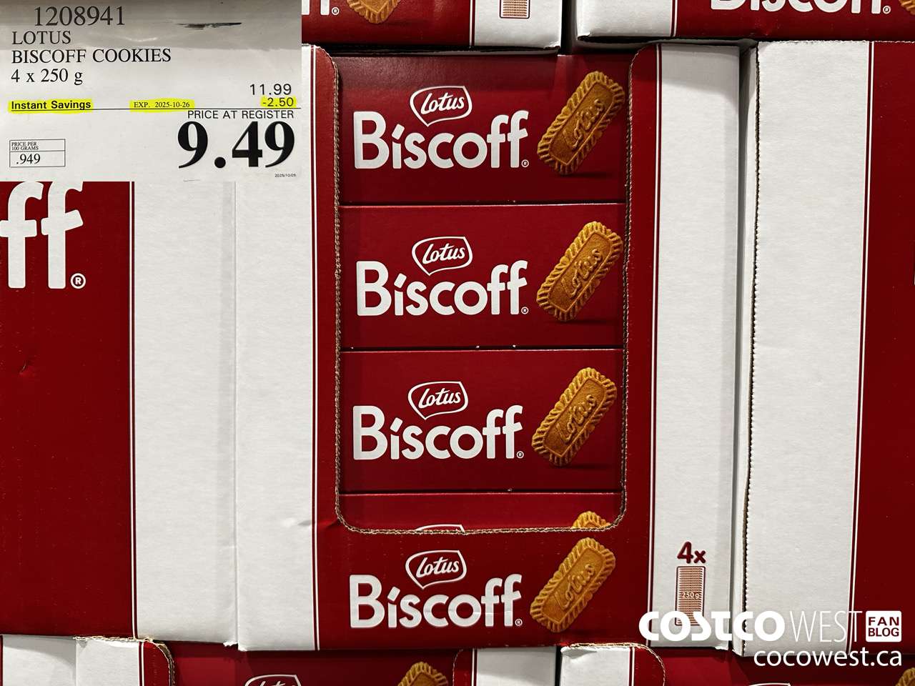 1208941 LOTUS BISCOFF COOKIE 4 x 250 g ($2.50 INSTANT SAVINGS EXPIRES ON 2025-10-26) $9.49