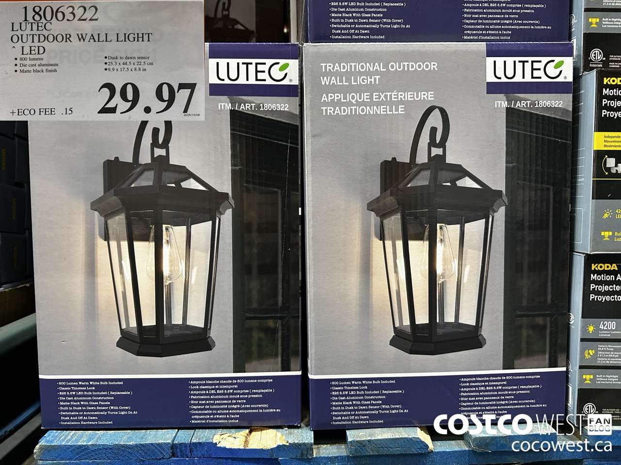 1806322 LUTEC OUTDOOR WALL LIGHT LED $29.97