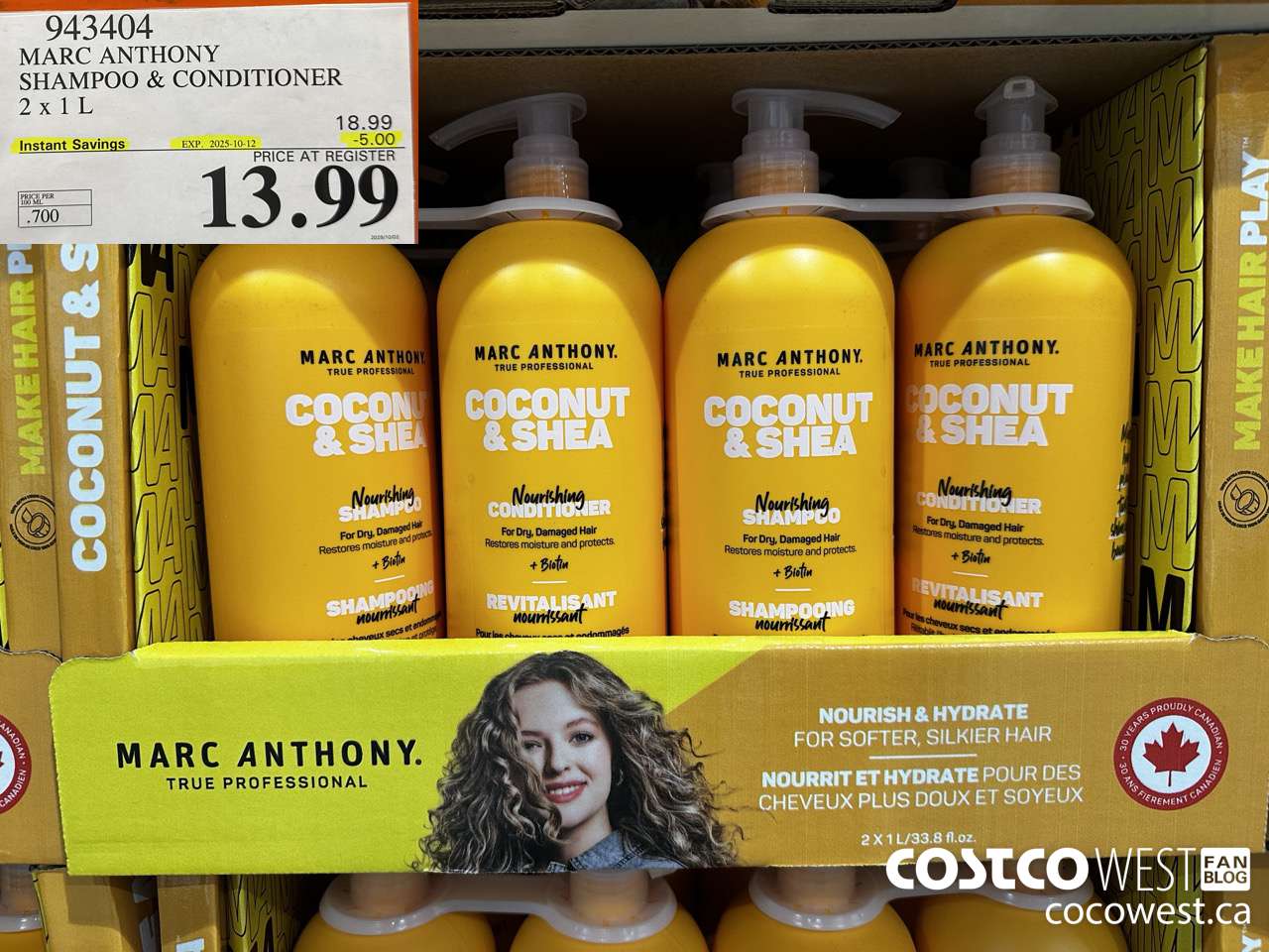 943404 MARC ANTHONY SH & CD 2 X 1L ($5.00 INSTANT SAVINGS EXPIRES ON 2025-10-12) $13.99