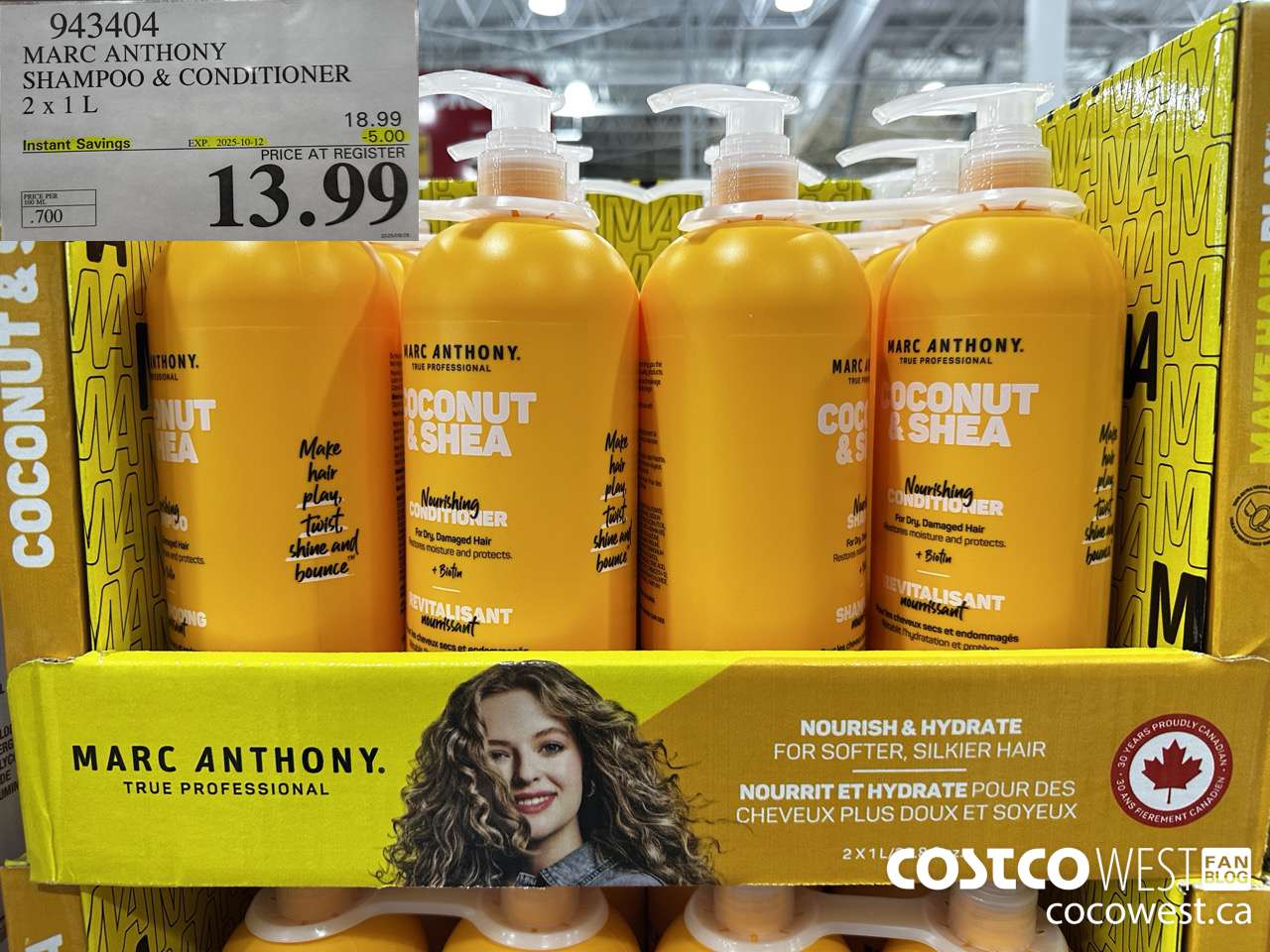 943404 MARC ANTHONY SH & CD 2 X 1L ($5.00 INSTANT SAVINGS EXPIRES ON 2025-10-12) $13.99