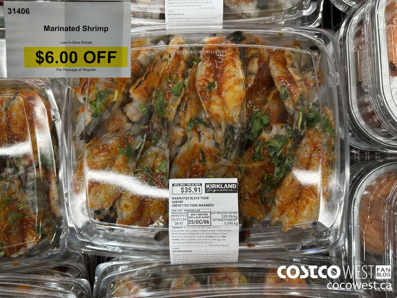 31406 MARINATED SHRIMP ($6.00 INSTANT SAVINGS)