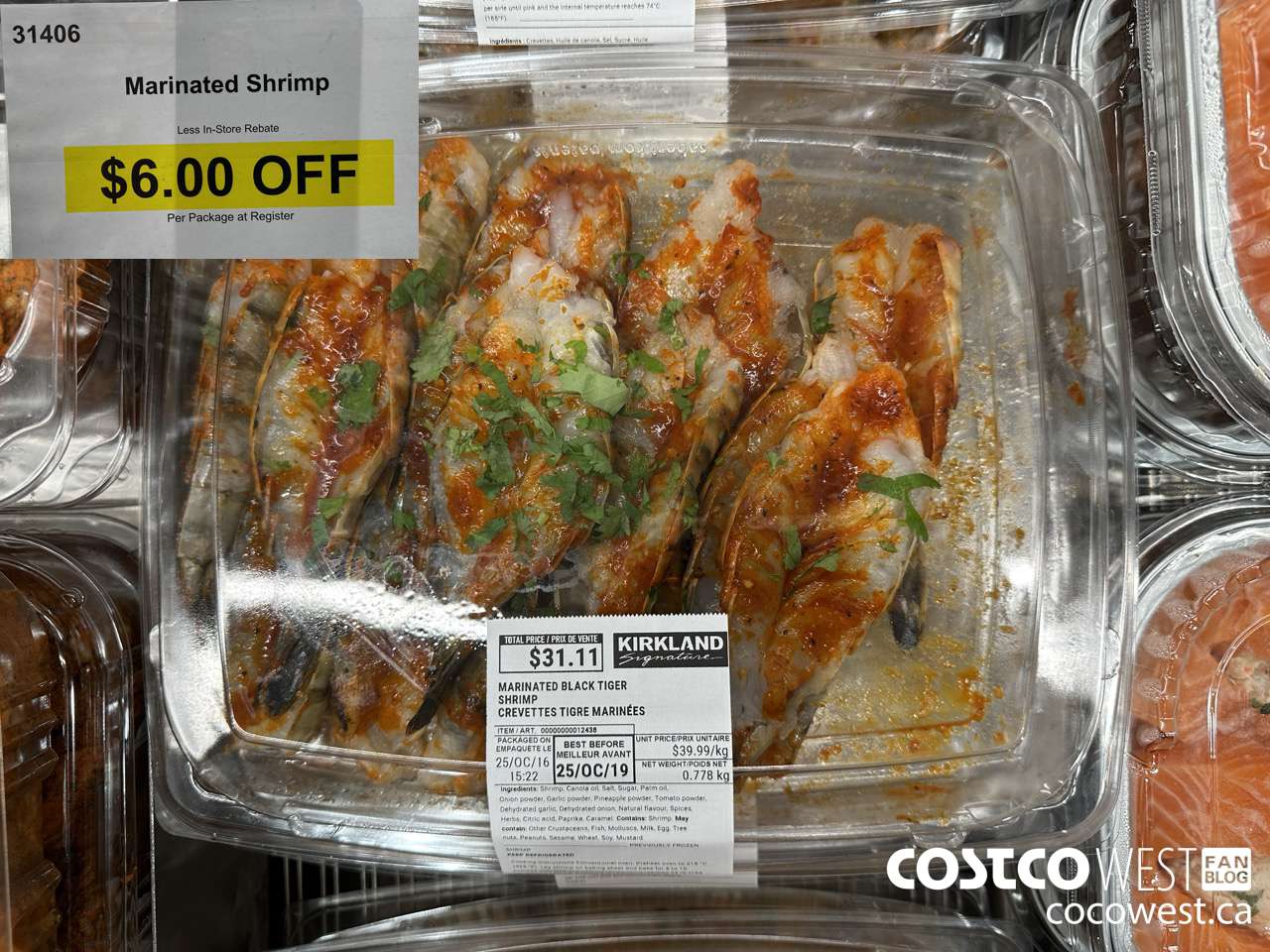 31406 MARINATED SHRIMP ($6.00 INSTANT SAVINGS)